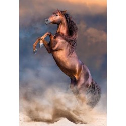 Clementoni - Collection-Wild Red Stallion-500 Pezzi-Puzzle, Verticale, Divertimento Per Adulti, Made In Italy, 35521