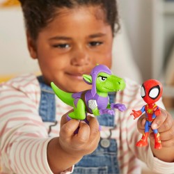 Hasbro - Marvel Spidey e i Suoi Fantastici Amici, Dino-Web, Set di Action Figure di Spidey e Goblin Raptor