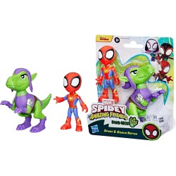 Hasbro - Marvel Spidey e i Suoi Fantastici Amici, Dino-Web, Set di Action Figure di Spidey e Goblin Raptor