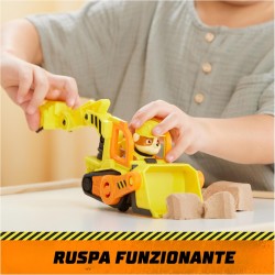 Spin Master - Rubble &amp; Crew, Veicolo da lavoro di Rubble, Bulldozer giocattolo con parti mobili e personaggio da collezione,