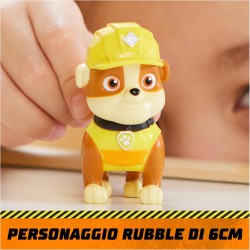 Spin Master - Rubble &amp; Crew, Veicolo da lavoro di Rubble, Bulldozer giocattolo con parti mobili e personaggio da collezione,