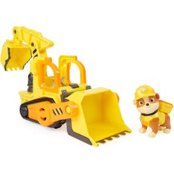 Spin Master - Rubble &amp; Crew, Veicolo da lavoro di Rubble, Bulldozer giocattolo con parti mobili e personaggio da collezione,