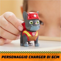 Spin Master - Rubble &amp; Crew, Veicolo da lavoro di Charger, Ruspa con artiglio e parti mobili e personaggio da collezione, 60