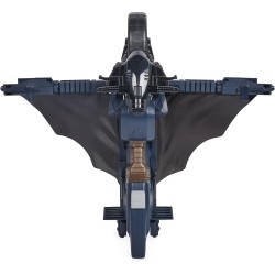 Spin Master - DC Comics, Veicolo Batman Adventures 2 in 1, Batcycle Trasformabile, Macchina Batman Compatibile con Tutte Le Acti