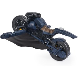 Spin Master - DC Comics, Veicolo Batman Adventures 2 in 1, Batcycle Trasformabile, Macchina Batman Compatibile con Tutte Le Acti