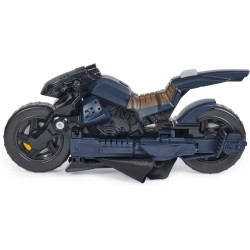 Spin Master - DC Comics, Veicolo Batman Adventures 2 in 1, Batcycle Trasformabile, Macchina Batman Compatibile con Tutte Le Acti