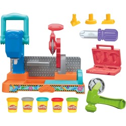 Hasbro - Play-Doh, Banco degli Attrezzi con formine e segheria, Playset