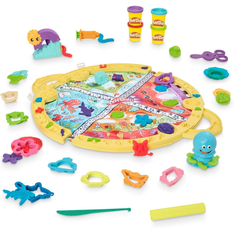 Hasbro - Play-Doh, Tappetino da Gioco Piega e Vai, Starter Set