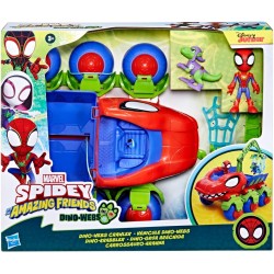 Hasbro - Marvel Spidey e i Suoi Fantastici Amici, Playset Crawler di Dino-Webs e Supereroi