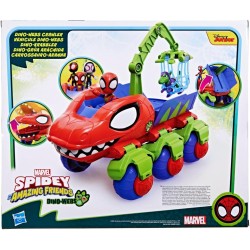 Hasbro - Marvel Spidey e i Suoi Fantastici Amici, Playset Crawler di Dino-Webs e Supereroi