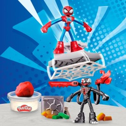 Hasbro - Play-Doh Marvel, Set da Gioco per Battaglie Lancia e Taglia di Spider-Man