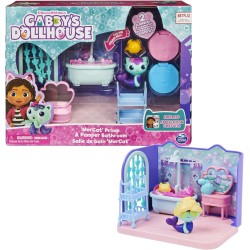 Spin Master - Gabby s Dollhouse, La sala da bagno di Siregatta, Mini Playset stanze della casa, giochi per bambini dai 3 anni in