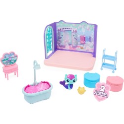 Spin Master - Gabby s Dollhouse, La sala da bagno di Siregatta, Mini Playset stanze della casa, giochi per bambini dai 3 anni in