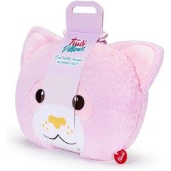 Trudi - Cuscino Gattino rosa cuscini di peluche da arredo decorativi animali, regalo di compleanno | 30x38x9cm taglia M | Pillow