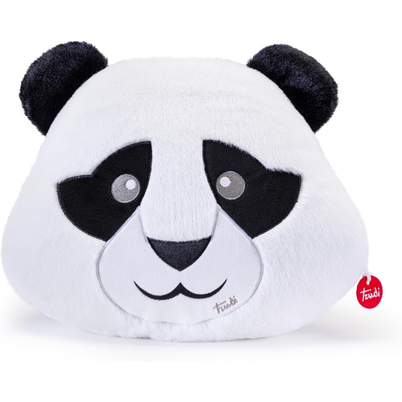 Trudi - Cuscino Panda cuscini di peluche da arredo decorativi animali, regalo di compleanno | 35x37x9cm taglia M | Pillows | mod