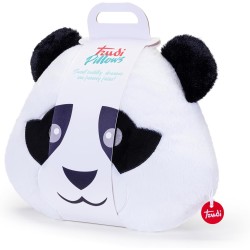 Trudi - Cuscino Panda cuscini di peluche da arredo decorativi animali, regalo di compleanno | 35x37x9cm taglia M | Pillows | mod