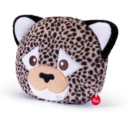 Trudi - Cuscino Leopardo cuscini di peluche da arredo decorativi animali, regalo di compleanno | 32x38x9cm taglia M | Pillows | 