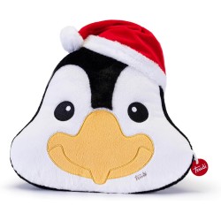 Trudi - Cuscino Pinguino Xmas cuscini di peluche da arredo decorativi animali, regalo di compleanno | 38x36x9cm taglia M | Pillo