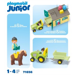 PLAYMOBIL - Junior 71656 Allegra Fattoria, giocattolo sostenibile realizzato in plastica a base vegetale, PM71656