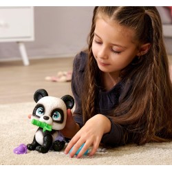 Simba - Pamper Petz Panda, simpatico animaletto con pannolino con funzione color-change, zampa magica, tre sorprese, 15 cm, 1059