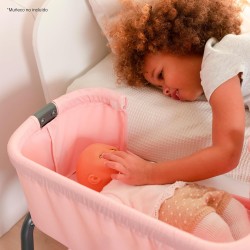 Smoby - Maxi Cosi Next to Me, +3 anni, rosa, per bambole fino a 38 cm, altezza regolabile, 7600240240