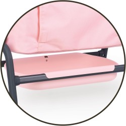 Smoby - Maxi Cosi Next to Me, +3 anni, rosa, per bambole fino a 38 cm, altezza regolabile, 7600240240