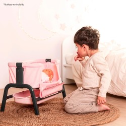 Smoby - Maxi Cosi Next to Me, +3 anni, rosa, per bambole fino a 38 cm, altezza regolabile, 7600240240