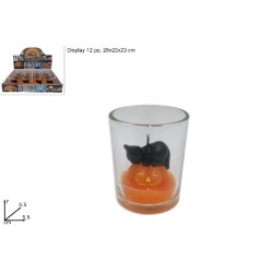 Candela Halloween Zucca con Gatto