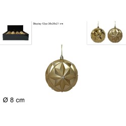 Palla Ã˜ 8 cm Oro Decorata con Perle, 2 assortimenti, 1 pezzo