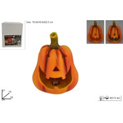 Zucca Halloween 21 cm con Luce a batteria