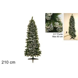 Albero a Parete Innevato 180 cm, 317 Punte