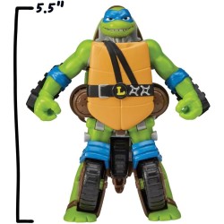 Giochi Preziosi - Turtles - Veicolo Leonardo Tartarughe Ninja Caos Mutante, Moto Trasformabile In Action Figure Leonardo 15 Cm, 