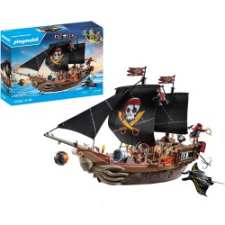 PLAYMOBIL - Pirates 71530 Galeone dei pirati, emozionante battaglia navale e ricerca del tesoro segreto, inclusi cannoni, proiet