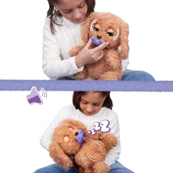 IMC Toys - BABY PAWS Labradoodle, Cucciolo Interattivo di Peluche che Reagisce ai Vostri Input, Portatelo con voi, Giocattolo Re