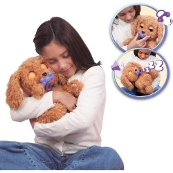 IMC Toys - BABY PAWS Labradoodle, Cucciolo Interattivo di Peluche che Reagisce ai Vostri Input, Portatelo con voi, Giocattolo Re