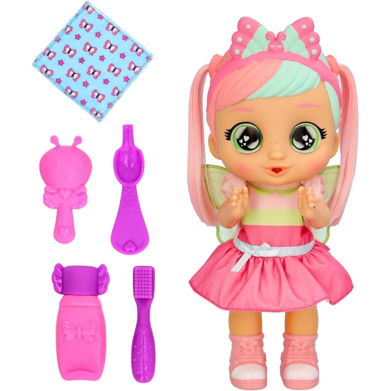 IMC Toys - Cry Babies Bella Morning Routine, Bambola, Fa 3 Routine Interattive, Applaude e Balla e i suoi Occhi si Illuminano, I