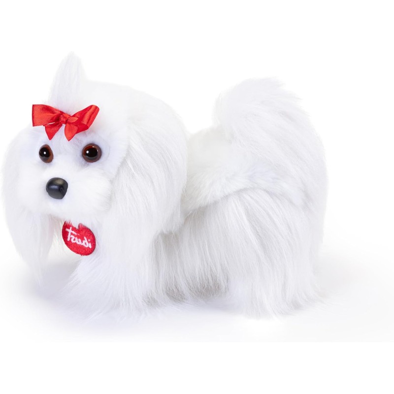 Trudi - Maltese LulÃ¹ Regalo compleanno o Natale, cagnolino peluche | 23x22x9cm taglia S | Classici cani | modello 22345