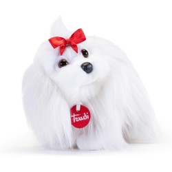 Trudi - Maltese LulÃ¹ Regalo compleanno o Natale, cagnolino peluche | 23x22x9cm taglia S | Classici cani | modello 22345