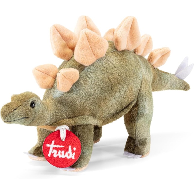 Trudi - Stegosauro Dinosauri di peluche,regalo per compleanno e Natale | 24X13X8cm taglia XS | Animali Preistorici | modello 511