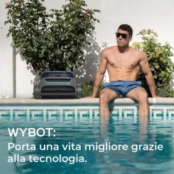 WYBOT S2PRO - ROBOT PULITORE A BATTERIA CON BASE DI RICARICA A BORDO PISCINA