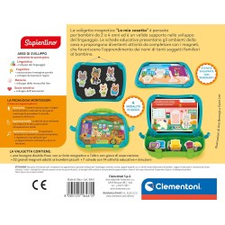 Clementoni - Sapientino Valigetta Casetta Gioco Educativo Montessori 2 Anni per Imparare Nuove Parole, Lavagna Magnetica e Tesse