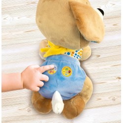 Clementoni - Baby Cagnolino Gattona Con Me - Peluche Interattivo Parlante Italiano, Canzoncine e Filastrocche, Gioco Bambini 6 M