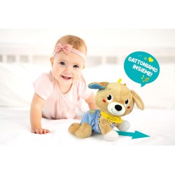 Clementoni - Baby Cagnolino Gattona Con Me - Peluche Interattivo Parlante Italiano, Canzoncine e Filastrocche, Gioco Bambini 6 M