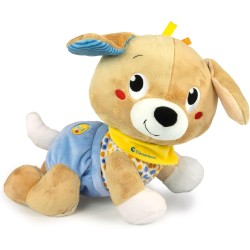 Clementoni - Baby Cagnolino Gattona Con Me - Peluche Interattivo Parlante Italiano, Canzoncine e Filastrocche, Gioco Bambini 6 M