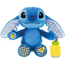 Clementoni - Disney Stitch Grow with Me Plush - Peluche Stitch Parlante Interattivo Suoni e Melodie, Sonaglino, Funzione Tummy T