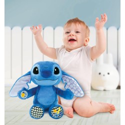 Clementoni - Disney Stitch Grow with Me Plush - Peluche Stitch Parlante Interattivo Suoni e Melodie, Sonaglino, Funzione Tummy T