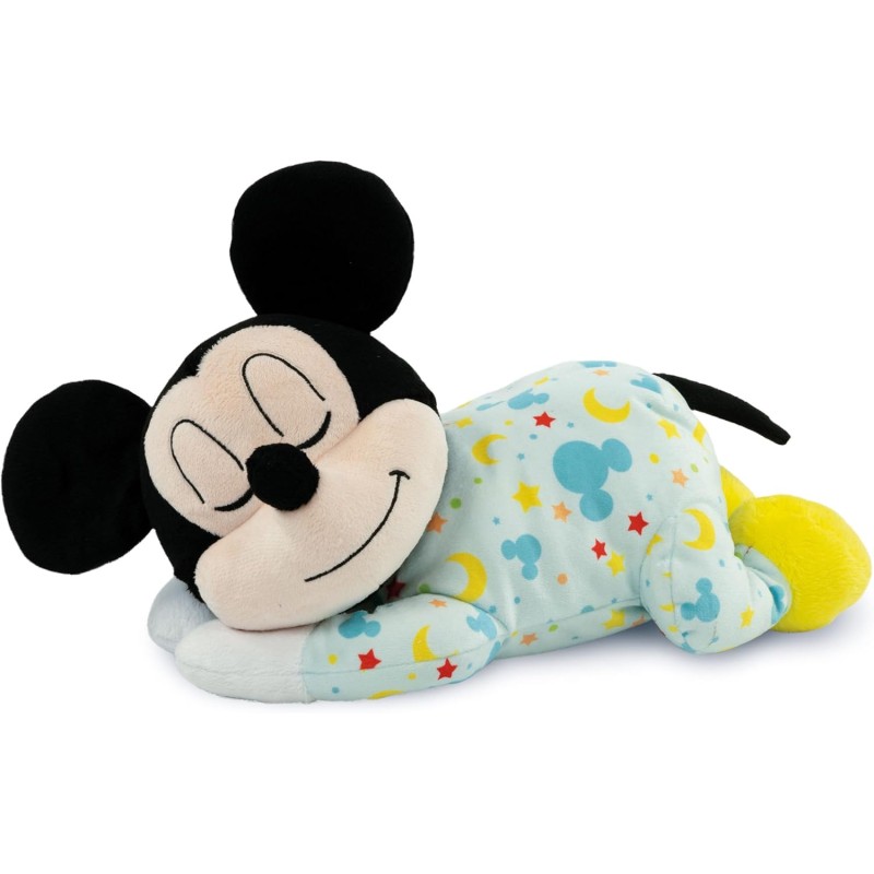 Clementoni - Baby Mickey Mindfulness Plush-Peluche Disney Musicale, Rilassante, Cromoterapia, Rumori Bianchi, Luci e Melodie, Pr