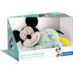 Clementoni - Baby Mickey Mindfulness Plush-Peluche Disney Musicale, Rilassante, Cromoterapia, Rumori Bianchi, Luci e Melodie, Pr