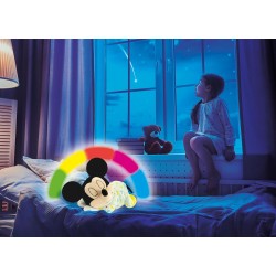 Clementoni - Baby Mickey Mindfulness Plush-Peluche Disney Musicale, Rilassante, Cromoterapia, Rumori Bianchi, Luci e Melodie, Pr