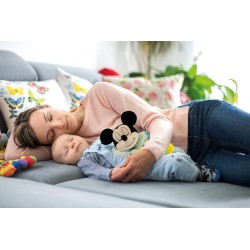 Clementoni - Baby Mickey Mindfulness Plush-Peluche Disney Musicale, Rilassante, Cromoterapia, Rumori Bianchi, Luci e Melodie, Pr